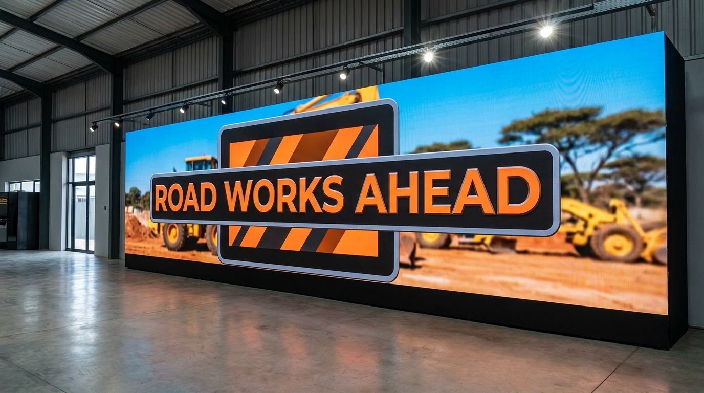 LED video wall display installed in a South African showroom
