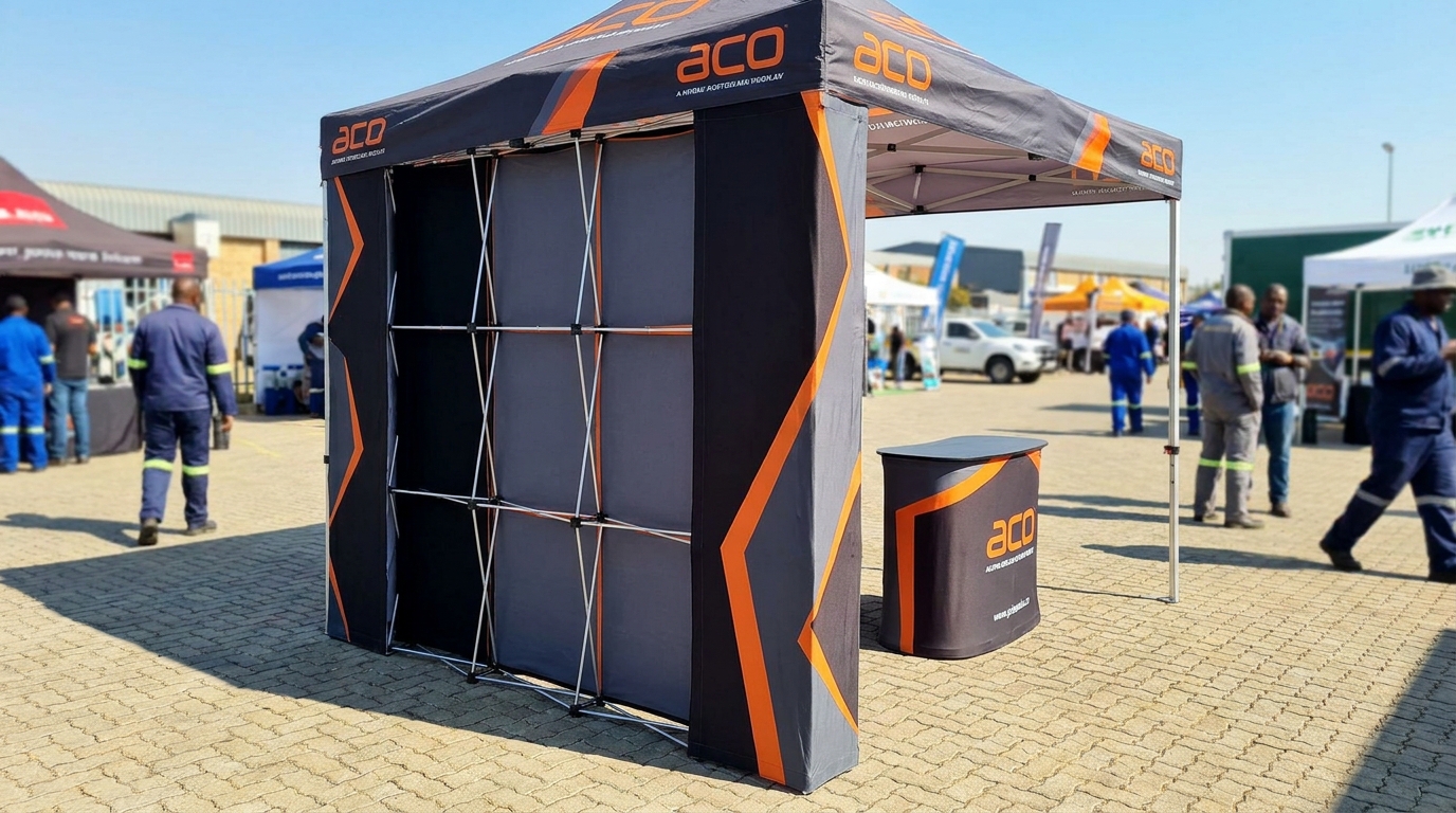 Pop-up display at a South African brand activation event